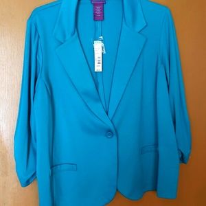 3/4 Sleeve Teal Blazer